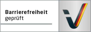 Siegel "Barrierefreiheit geprüft" den das Landarthotel Brauer erhalten hat.